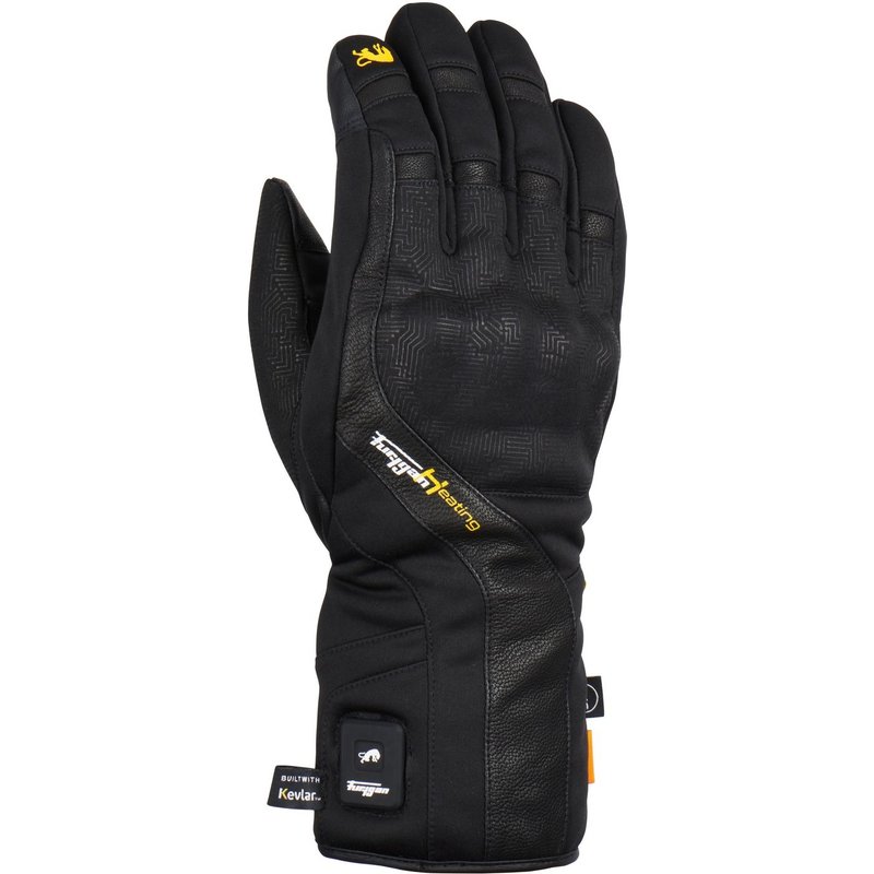 Gants chauffants textile/cuir Furygan Heat X Kevlar noir- XL