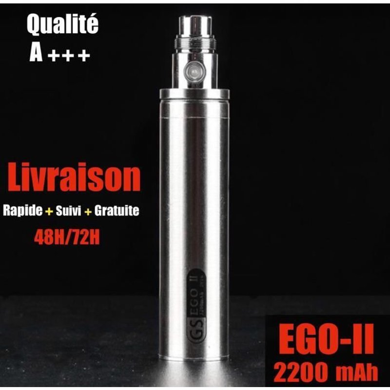 Batterie eGo 2200 mAH Cigarette électronique ego t batterie 2200 mah ARGENT