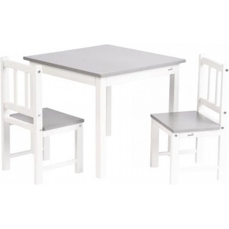 Geuther Meubles D Activite En Hevea 2 Chaises Et Une Table Couleur Blanc
