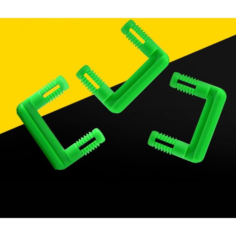 Charnière de meuble fixe Invisible en plastique, 10 pièces, Angle droit, serrure en forme de U, connecteur de planche de bois, quincaillerie de fixation de meubles