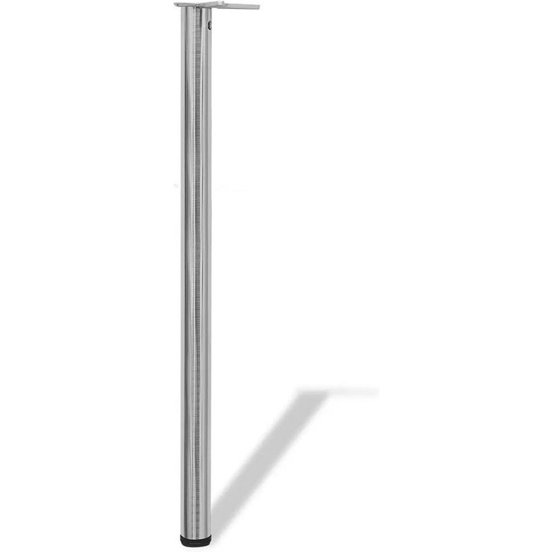 4 Pieds De Table Nickel Brossé À Hauteur Réglable 1100 Mm