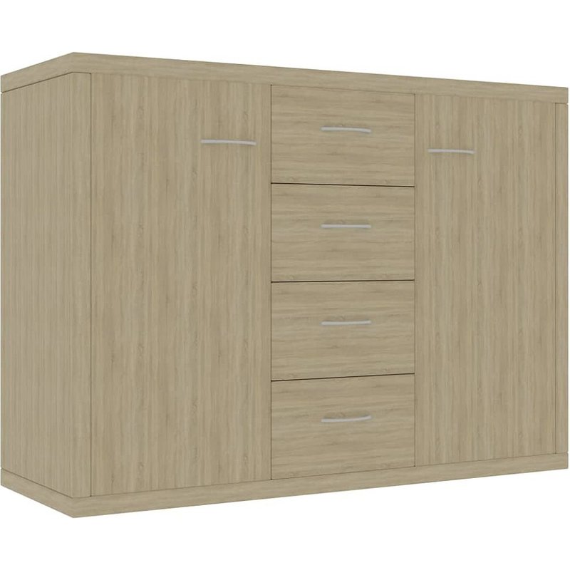 Buffet ChĂȘne Sonoma 88x30x75 Cm AgglomĂ©rĂ©