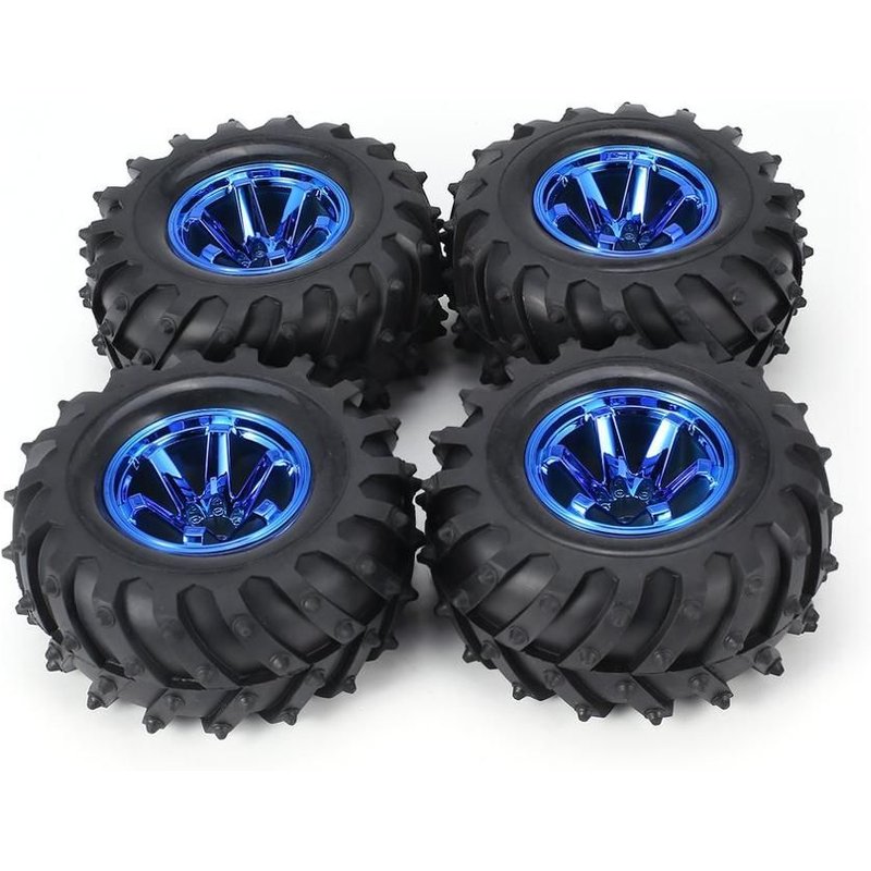 Pneu Pour Bigfeet Ax-3003/ 4 130mm, 4 X Roues En Caoutchouc, 3002mm, Pour Camion Bigfootmonster Hsp Hpi