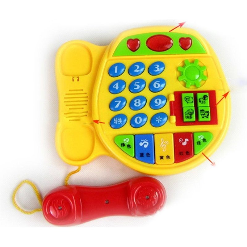 Téléphone À Boutons De Dessin Animé, Jouet Éducatif De Développement De L'Intelligence, Cadeau Pour Enfants, Jouet Interactif D'Apprentissage