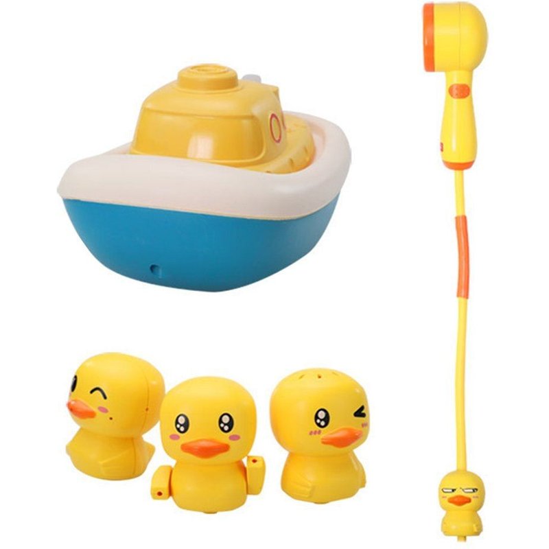 Jouets De Bain Pour Bébé, Jeu D'eau, Canard, Bateau, Douche, Jet D'eau Électrique, Ensemble De Bain Pour Enfants En Bas Âge