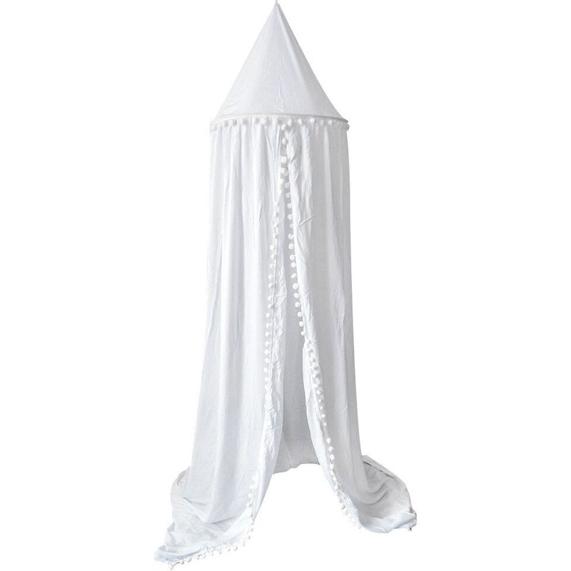 Heigh-Canopée De Lit Pour Bébé 94.5in, Boules Mignonnes, Tente De Jeu Suspendue, Moustiquaire Pour Chambres, Criettes 3 Couleurs, Cadeaux De Décoration