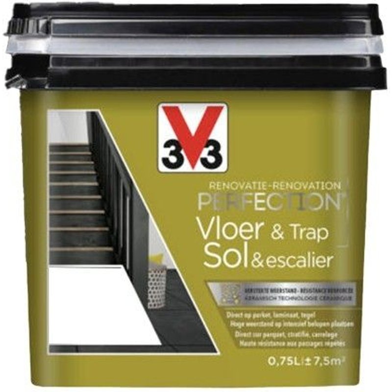 V33 Rénovation Perfection Peinture Sol & Escalier Blanc