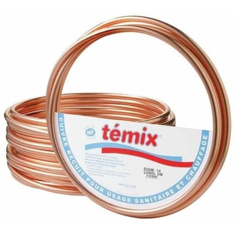 Tube cuivre recuit 20x22 - couronne de 35 mètres KME