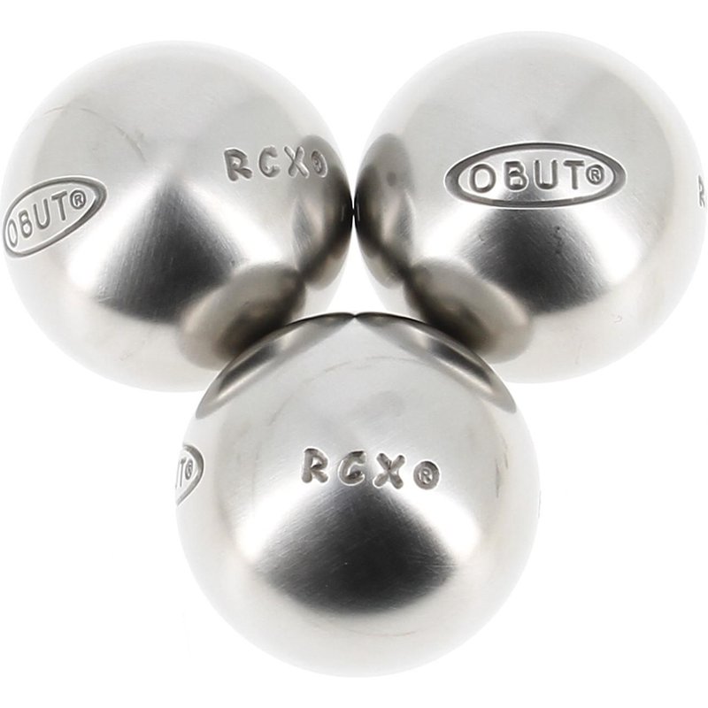 Boules De Pétanque Obut Boules De Pétanque Obut Rcx 75 Jeu 3 B Compet Argent Métalisé 680g