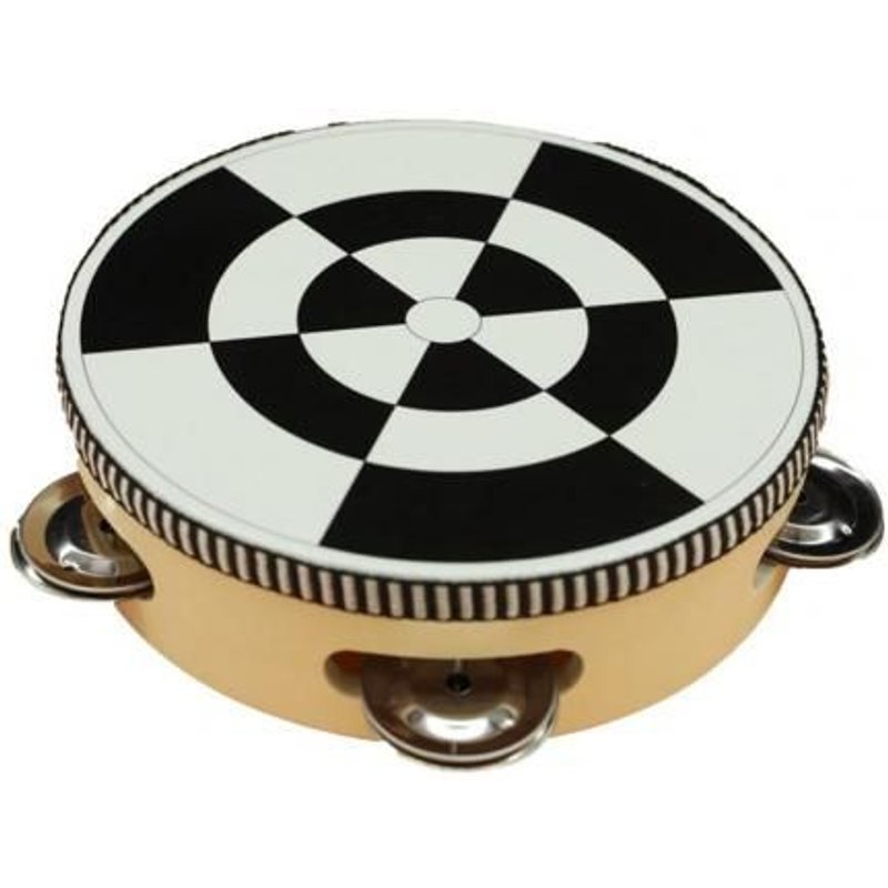 Tambourin À Main Pour Enfants, Instrument De Musique, Kit Éducatif Pour Bébés, Tambour À Claquettes Léger Noir Et Blanc