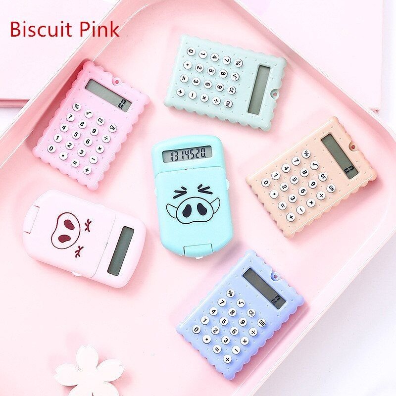 Mini calculatrice de poche avec écran à 8 chiffres, batterie Ultra-mince, jolie calculatrice créative pour écolier