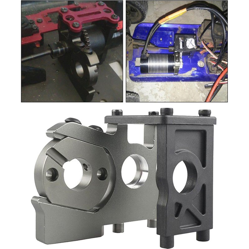 Support Fixe De Montage De Moteur De Mise À Niveau En Métal Rc 1:8 Argent Pour Kyosho