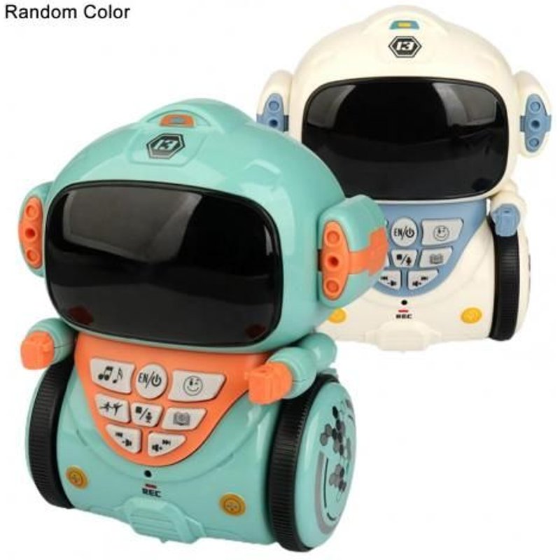 Robot Interactif Rotatif À 360 Degrés, Éclairage, Apprendre À Parler, Voix Interactive Pour Filles