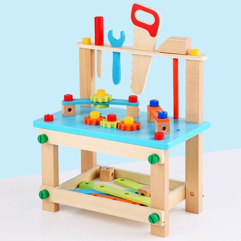 Jouets Montessori En Bois Pour Enfants D'Âge Préscolaire, Jeu De Simulation, Ensemble D'Outils De Réparation Multifonctionnels, Jouets De Simulation, Cadeau Pour Enfants