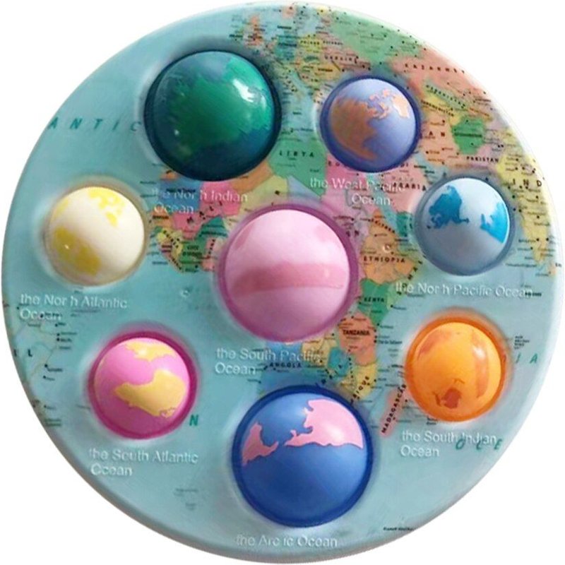 Jouet Sensoriel Anti-Stress À Huit Planètes Pour Enfant, Avec Fossette, Anti-Stress, Pour Autisme, L'anxiété