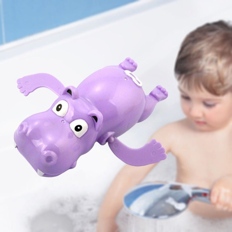 Jouets De Bain Pour Bébé, Hippopotame, Jouet De Natation, Piscine, Dans L'eau, Couleur Aléatoire
