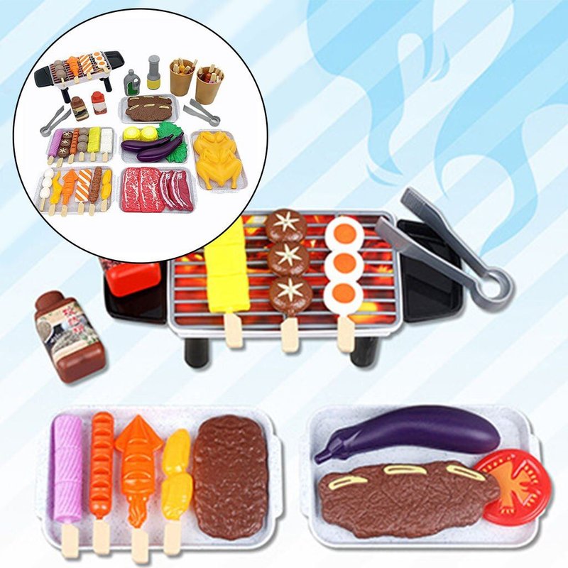 Jardin Pique-Nique Bbq De Cuisine Playset Feignent La Nourriture De Jeu Jouet Gril Barbecue Outils De Cuisson RĂ´le Cadeaux