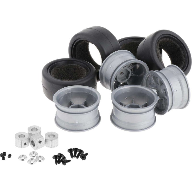 Pneus De Voiture Rc Avec Moyeux De Roues, Accessoires De Mise À Niveau Pour Camion Wpl D12 1/10 Rc, Lot De 4