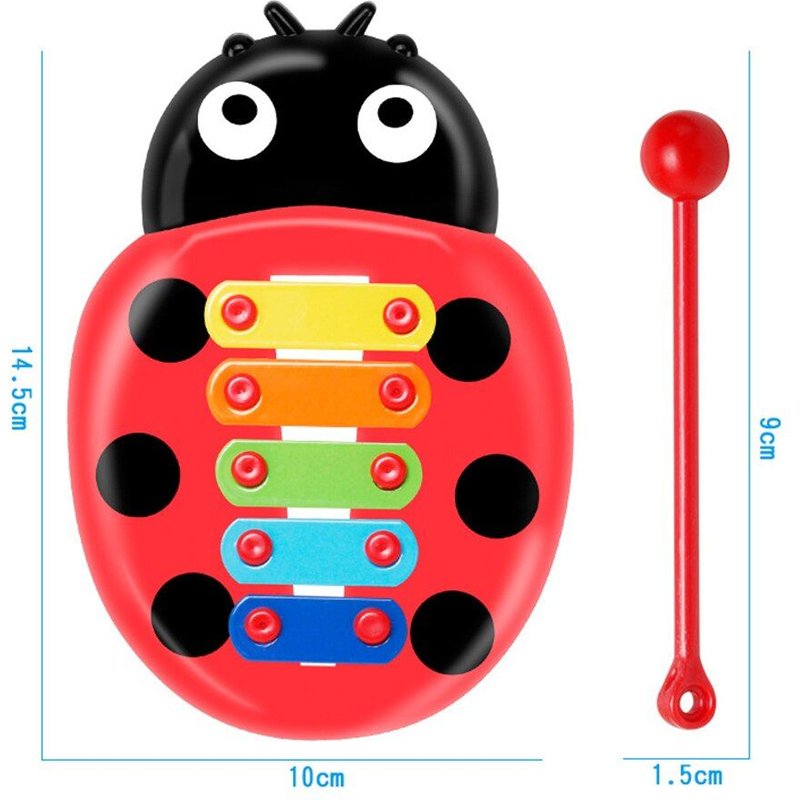 Instrument À Main Coccinelle En Bois, 8 Notes, Jouet Musical Pour Enfants, Battement Xylophone, Développement De Bébé, Apprentissage, Jouets Éducatifs Précoces