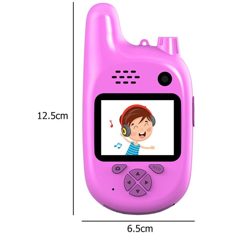 Mini Talkie-Walkie Avec Caméra Pour Enfants, Avec Lecteur De Musique Mp3 Rechargeable, 720p, Caméscope Vidéo Hd, Jouets Cadeaux Pour Bébés