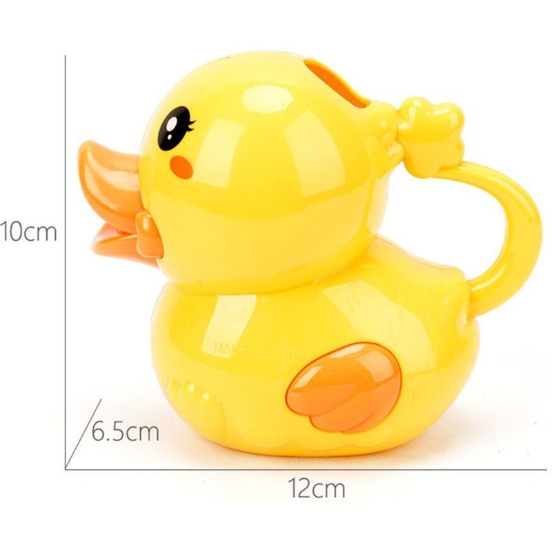 Pot D'arrosage De Canard Jaune De Dessin Animé Mignon, Jouet De Bain Pour Bébé, Jouet De Bain, Tasse De Shampoing, Jouet De Plage Pour Bébé Et Enfant