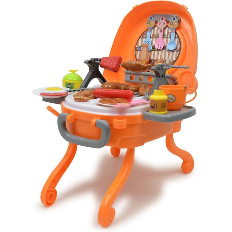 Barbecue Électrique, Jeu De Simulation, Ensemble De Nourriture Avec Grill, Viande, Fourchette Et Autres