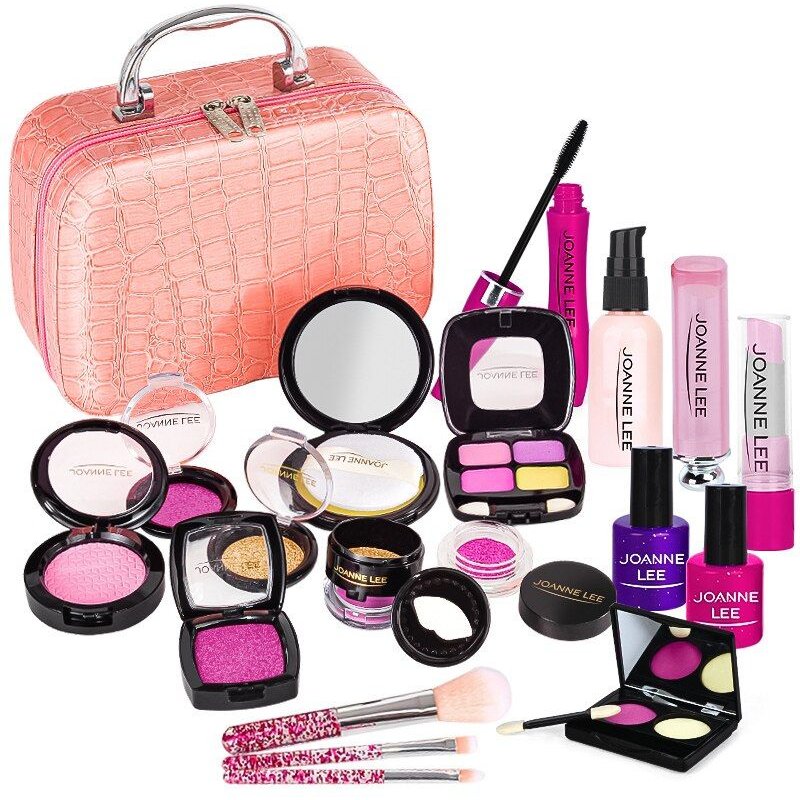 Coffret De Maquillage Princesse Pour Filles, Coffret De Cosmétiques, Rouge À Lèvres, Vernis À Ongles, Non Toxique, Sûr, Maison De Jeu, Jouet D'Anniversaire, Cadeau De Noël Pour Enfants