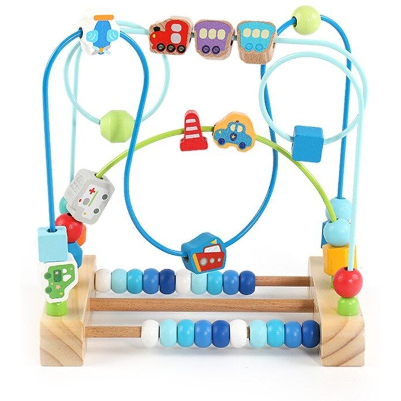 Labyrinthe De Perles En Bois, Jouet Éducatif Pour Éducation Aux Maths, Cercles De Comptage, Boulier En Fil, Montagnes Russes, Montessori