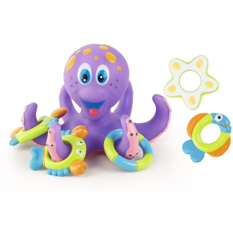 Jouets De Bain Pour Enfants, 6 Pièces, Dessin Animé Mignon, Pieuvre, Ensemble De Jouets Aquatiques