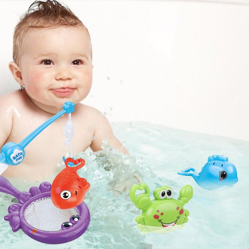 Jouets De Bain 2 En 1 Pour Bébé, Étanche, Sûr, Baignoire Amusante, Jeux De Société De Pêche, Apprentissage Et Éducation Pour Tout-Petits, Jouets Fidget Pour Garçons Et Filles