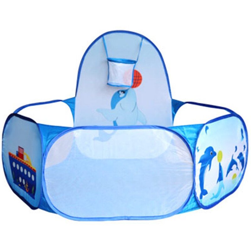 Piscine À Motif De Dauphin De Dessin Animé, Fosse À Balles Pour Bébé Pliable, Jouet Lavable, Hexagone, Jeu De Plage Pour Enfants, Tente De Jeu, Maison, Jouets Fidget