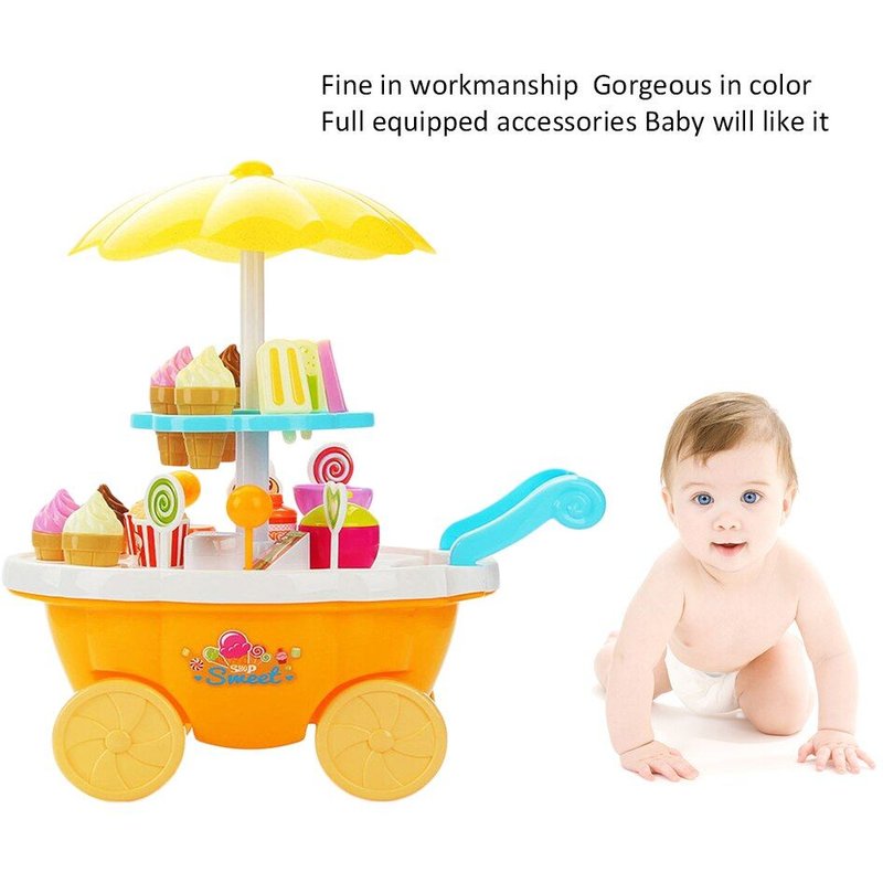 Maison De Jeux Pour Enfants, Jouets Et Éclairage De Musique, Chariot De Bonbons Et Glaces, Mini-Mart, Mini Supermarché, Bateau De Bonbons, Chariot Pour Barbecue