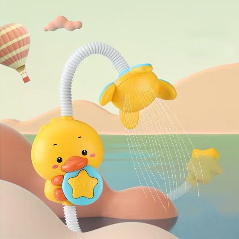 Jouets De Bain Automatique Pour Bébé, Petit Canard Jaune Mignon Douche Canard Baignoire Jouet D'eau Arroseur Électrique (Batterie Fournie)