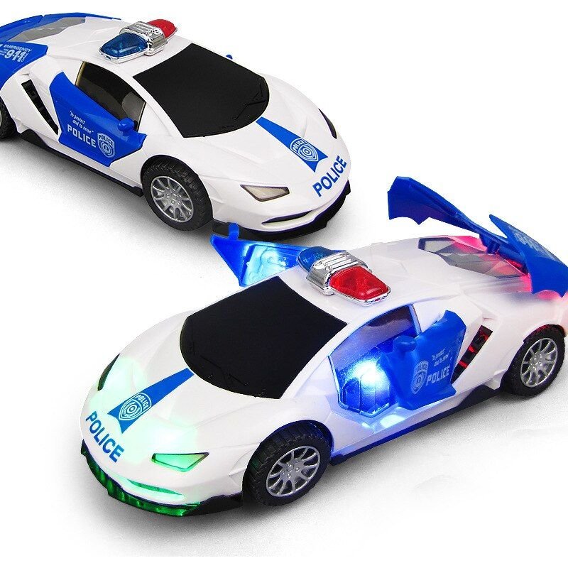 Voiture Électronique Rotative À 360 Degrés, Éclairage Cool, Musique, Police, Jouets Éducatifs Précoces Pour Bébés Garçons, Cadeaux Pour Enfants