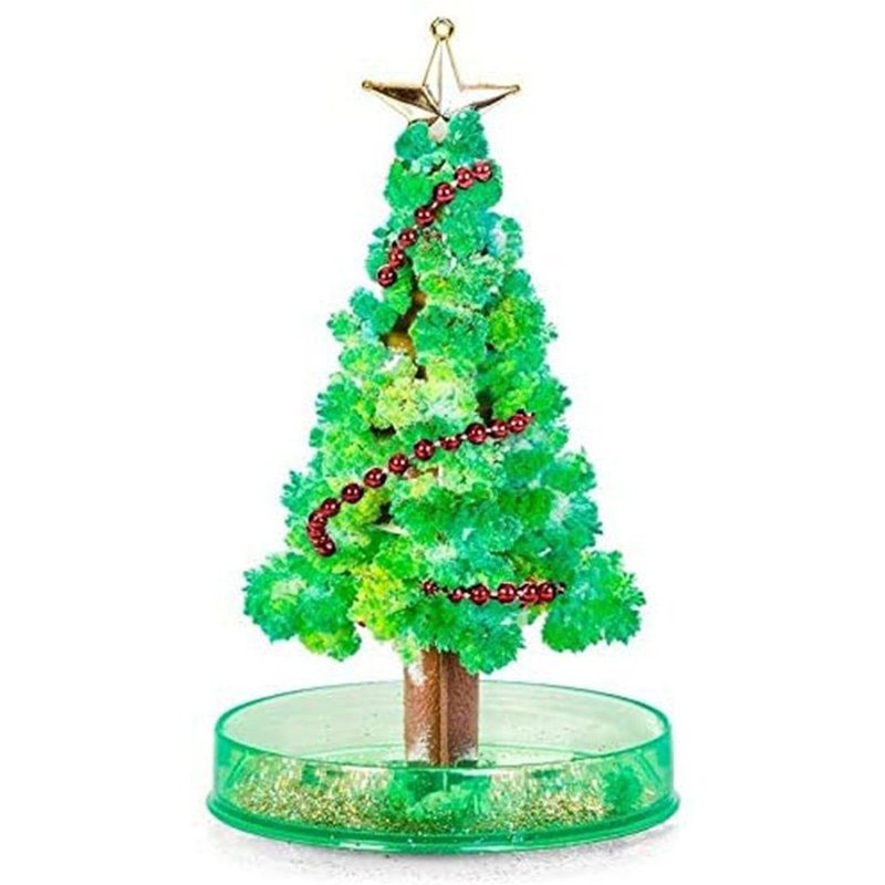 Arbre De Noël À Fleurs En Cristal, Jouets Magiques, Décoration Créative Verte, Cadeau De Noël
