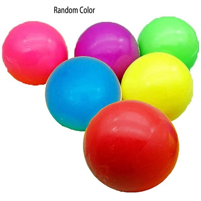 Boule Murale Adhésive Fluorescente, 1 Pièce, Aspiration, Décompression Murale, Jouet, Boule De Cible Adhésive, Boule De Ventilation, Couleur Aléatoire