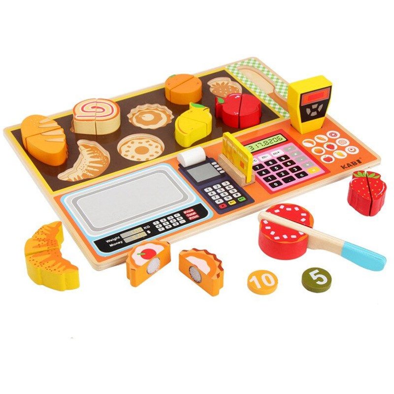 Maison De Simulation En Bois Pour Enfants, Maison De Jeu, Boutique De Fruits Et Glaces, Barbecue, Combinaison Coupée, Jouets Éducatifs