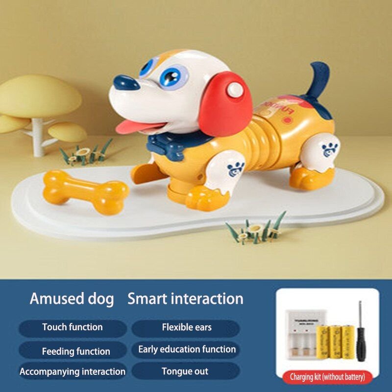 Chien Robot Électronique Intelligent Avec Capteur Tactile, Alimentation Interactive, Éducation Précoce, Cadeau D'anniversaire Pour Enfants