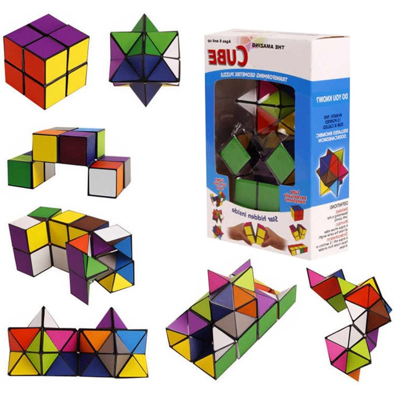 Magic Star Cube 3d Abs 2 En 1, Matériau Résistant Aux Hautes Températures Et Étanche, Jouet Anti-Anxiété, Meilleur Cadeau Pour Enfant