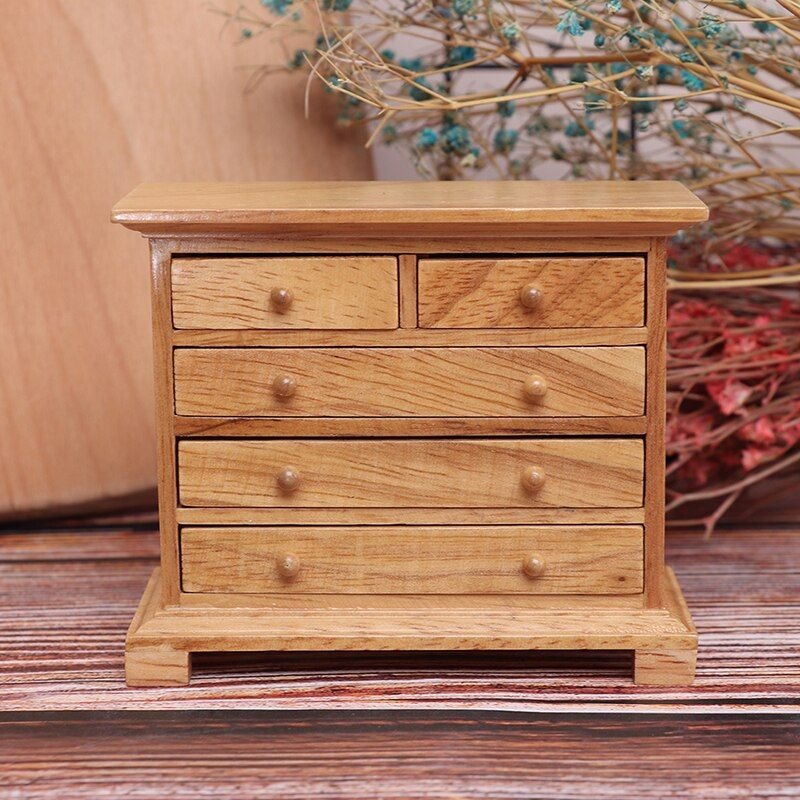 Maison De Poupée Miniature Échelle 1:12, Meuble Tv En Bois, 1 Pièce