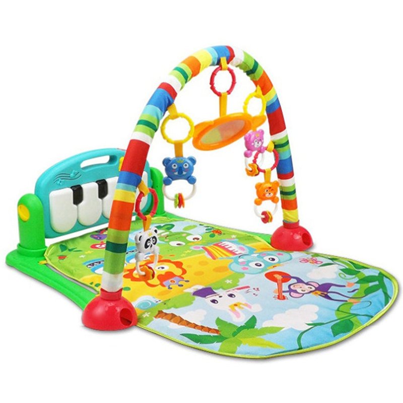 Tapis de gymnastique et de Piano pour bébé, 2 en 1, support de Fitness, musique, hochet, jouet éducatif précoce pour nouveau-né