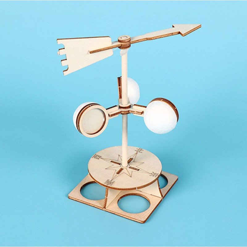 Kit De Bricolage De Girouette À Vent À Faire Soi-Même Pour Enfant, Modèle En Bois Pour Étudiant En Science Et Technologie, Donne La Direction Et La Vitesse, Expérience Pour L'École,