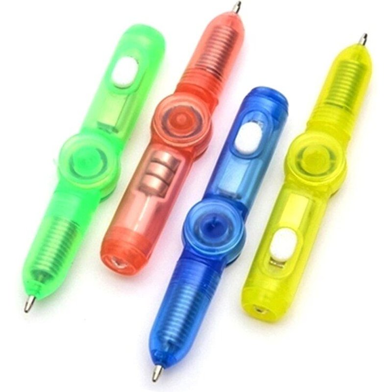 Stylo Rotatif Led Anti-Stress, 1 Pièce, Anti-Stress, Accessoire De Bureau, Jouet Gyroscopique, Fournitures Scolaires Et De Bureau