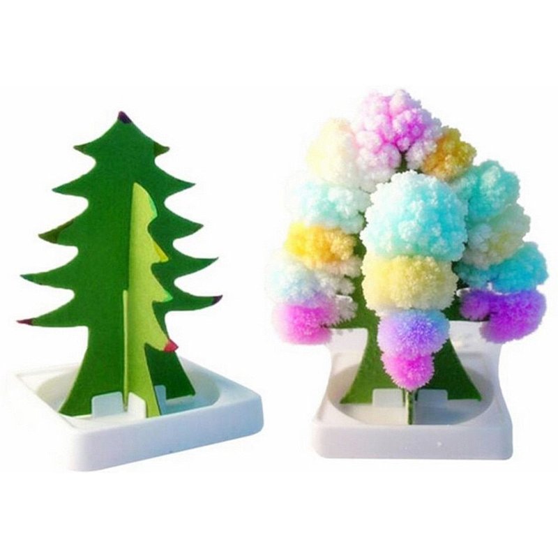 Arbre magique en papier à fleurs pour enfant, jouet créatif et coloré, décoration de sapin de noël, cadeau idéal