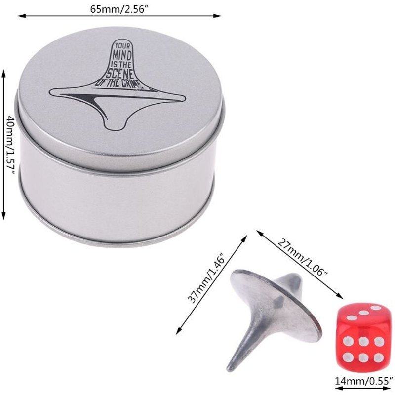 Jouet Spinner Totem En Alliage De Zinc Et Argent, Réplique Précise Des Dés Et Boîte Cadeau