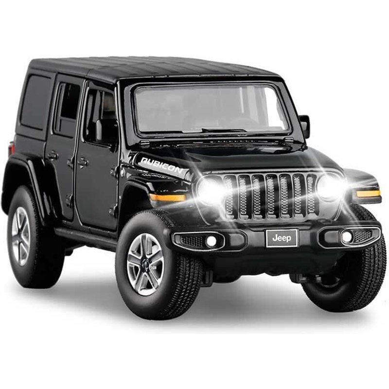 Véhicule tout-terrain Sahara 1/32, jouet, roues avant en alliage moulé, peut être tourné avec de la musique légère, Auto pour garçons