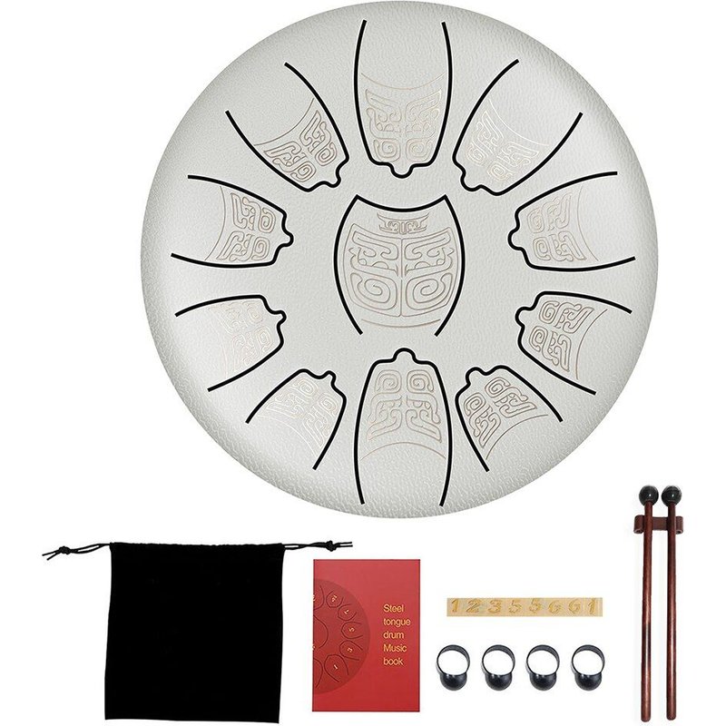 Tambour À Langue En Acier Rétro, 6 Pouces, Instruments De Musique, 13 Notes, Tambour À Main, Instrument De Percussion, Ensemble D'Accessoires, Cadeaux