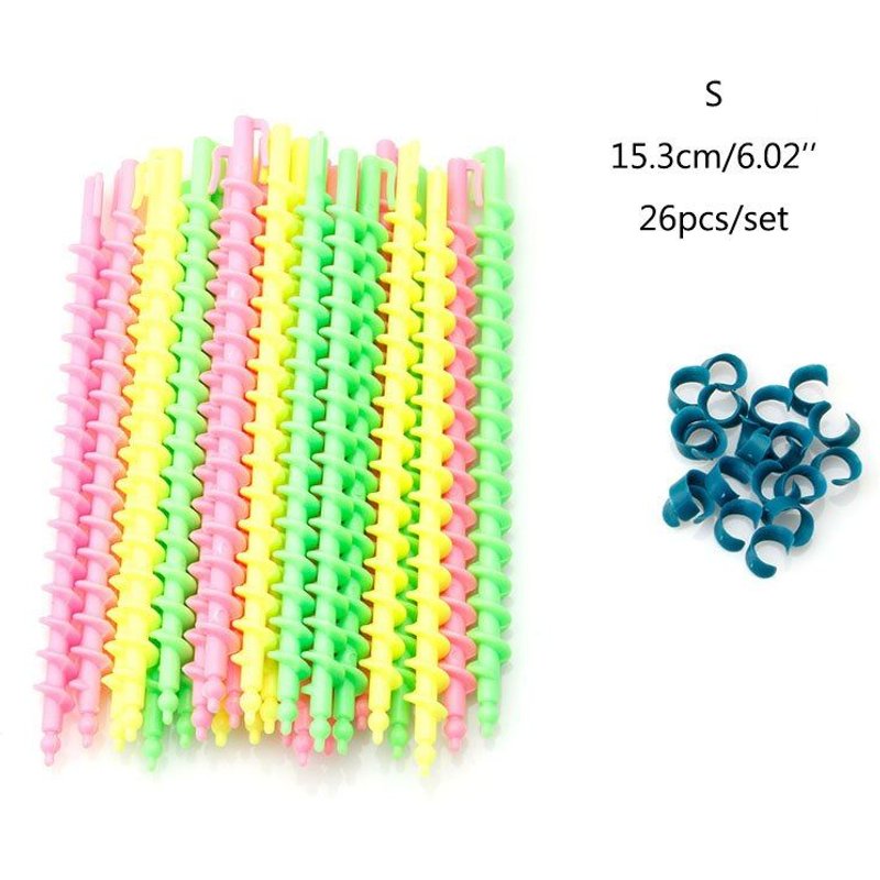 Peigne En Plastique Pour Salon De Coiffure, 26 Pièces/Ensemble Pouces, Outil De Coiffure En Spirale Pour Cheveux, Peigne Pour Enfants