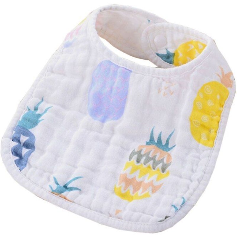 Bavoirs En Forme De U À 8 Couches Pour Bébé, Serviette En Gaze, Écharpe Bandana En Tissu Pour Nourrissons, Matière Pour Nouveau-Né, D08c