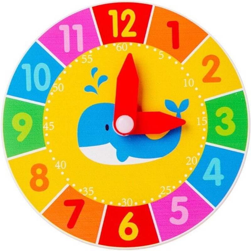 Horloge En Bois Montessori Pour Enfants, Jouet Éducatif Pour L'Apprentissage Précoce, Cadeau Pour Bébés, D5qa
